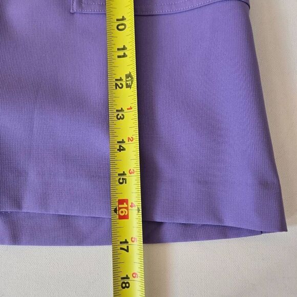 IZOD Womens Zip Fly Zippered Pockets A-line Athletic Golf Skort Purple Small - Picture 7 of 8
